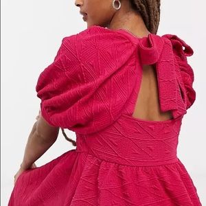 Free People Pink Bow Violet Mini Dress